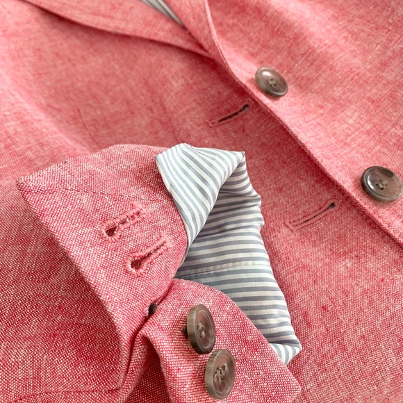 JCREW COTTON LINEN BLAZER JACKET - PINK - Picture 9 of 9